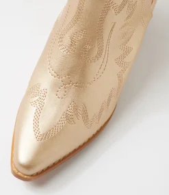 Women I LOVE BILLY Boots-Craayzie Gold Ankle Boots
