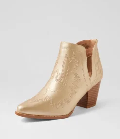Women I LOVE BILLY Boots-Craayzie Gold Ankle Boots