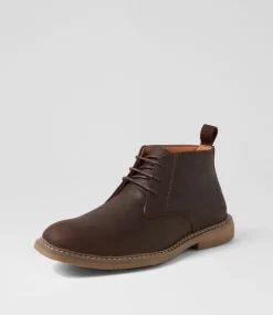 COLORADO Boots|Casuals-Crick Dark Brown Crazyhorse Leather Ankle Boots