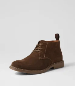 COLORADO Boots|Casuals-Crick Walnut Suede Ankle Boots
