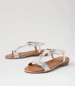 Women I LOVE BILLY Wedges|Flats-Culish Silver Sandals