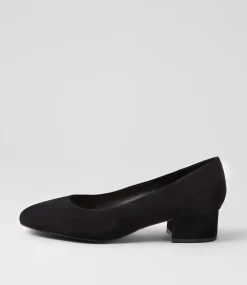 Women SUPERSOFT Comfort|Heels-Daisay Black Suede Heels
