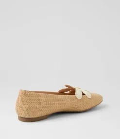 Women I LOVE BILLY Flats-Daizzy Natural Synthetic Raffia Flat Shoes