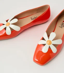 Women I LOVE BILLY Flats-Daizzy Orange Patent Pu Flat Shoes