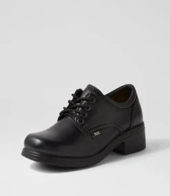 ROC Senior School Shoes-Dakota V Snr Black Lace Up Shoes