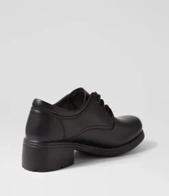 ROC Senior School Shoes-Dakota V Snr Black Lace Up Shoes
