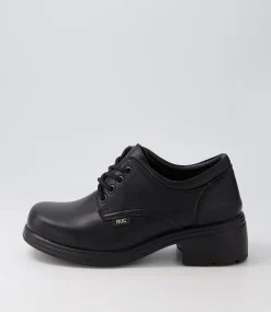 ROC Senior School Shoes-Dakota V Snr Black Vegan Heels