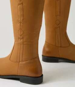 Women SUPERSOFT Boots|Comfort-Dakotta W New Tan Leather Knee High Boots