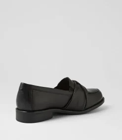 Women SUPERSOFT Comfort|Loafers-Dalas Black Wide Fit Leather Loafers