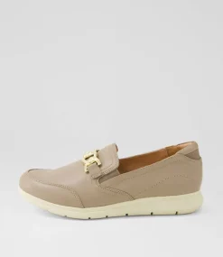 Women SUPERSOFT Comfort|Flats-Daliah Light Taupe Leather Flat Shoes