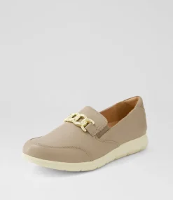 Women SUPERSOFT Comfort|Flats-Daliah Light Taupe Leather Flat Shoes