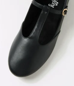 Women I LOVE BILLY Flats-Daliee Black Flat Shoes