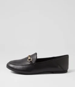 Women WINDSOR SMITH Flats-Dani Black Leather Flat Shoes