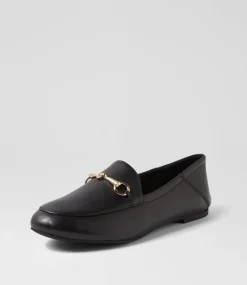 Women WINDSOR SMITH Flats-Dani Black Leather Flat Shoes