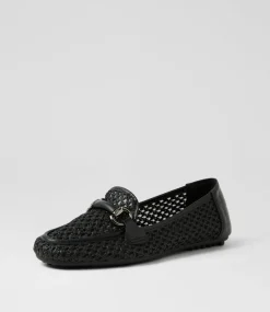 Women I LOVE BILLY Flats-Danne Black Fabric Flat Shoes
