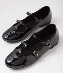Women I LOVE BILLY Flats-Daphie Black Patent Pu Flat Shoes