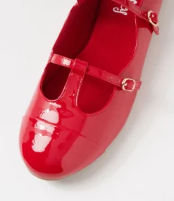 Women I LOVE BILLY Flats-Daphie Dark Red Patent Pu Flat Shoes