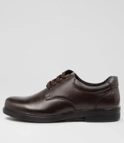 LYNX Junior School Shoes-DARCY JNR E BROWN LEATHER