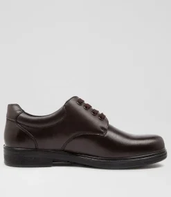 LYNX Senior School Shoes-DARCY SNR E BROWN LEATHER