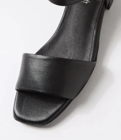 Women SUPERSOFT Comfort|Heels-Darlina Black Leather Sandals