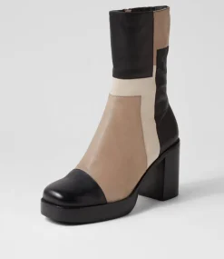 Women TOP END Boots-Darnay Black Multi Ankle Boots