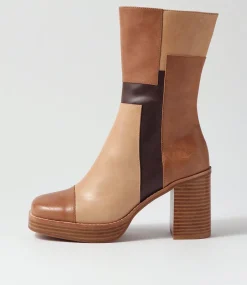 Women TOP END Boots-Darnay Tan Multi Ankle Boots