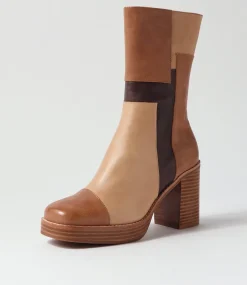 Women TOP END Boots-Darnay Tan Multi Ankle Boots