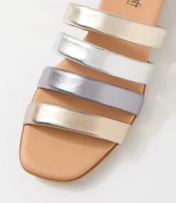 Women SUPERSOFT Comfort|Flats-Darrina Metallic Leather Sandals
