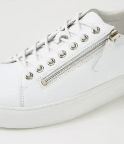 Women TOP END Sneakers-Dashar White Leather Sneakers
