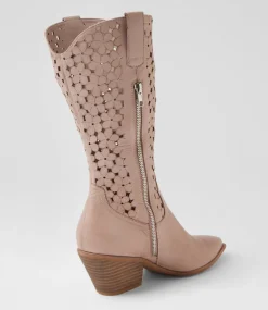 Women TOP END Boots-Dassle Cafe Leather Knee High Boots