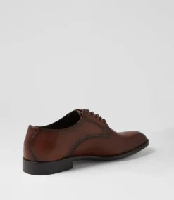 WINDSOR SMITH Dress Shoes-Davide Brown Leather Lace Up Flats