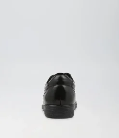 COLORADO Senior School Shoes-Daze Senior E Black Leather Lace Up Shoes