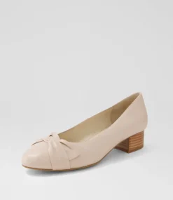 Women SUPERSOFT Comfort|Heels-Delanay Nude Natural Leather Heels