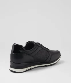 Women SUPERSOFT Comfort|Loafers-Deliah Black Leather Sneakers