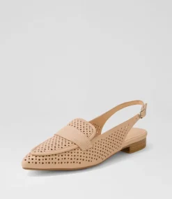 Women DIANA FERRARI Flats-Delly Dark Nude Leather Flat Shoes