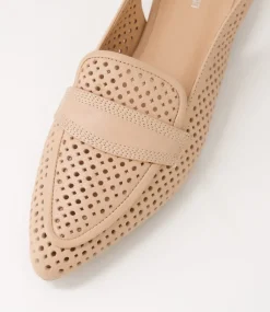 Women DIANA FERRARI Flats-Delly Dark Nude Leather Flat Shoes
