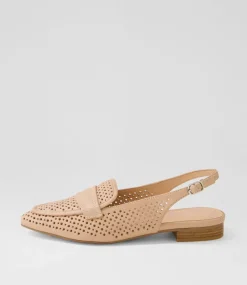 Women DIANA FERRARI Flats-Delly Dark Nude Leather Flat Shoes