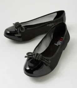 Women I LOVE BILLY Flats-Delphino Black Mix Flat Shoes