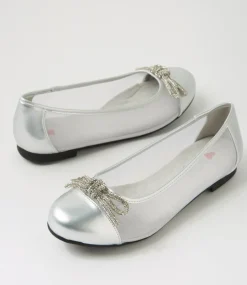 Women I LOVE BILLY Flats-Delphino Silver Mix Flat Shoes