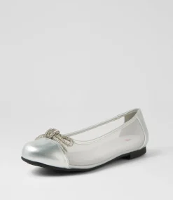 Women I LOVE BILLY Flats-Delphino Silver Mix Flat Shoes