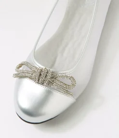 Women I LOVE BILLY Flats-Delphino Silver Mix Flat Shoes