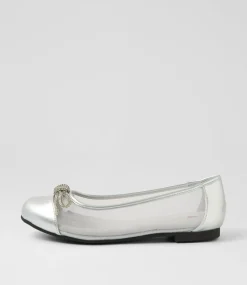 Women I LOVE BILLY Flats-Delphino Silver Mix Flat Shoes