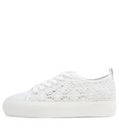 Women I LOVE BILLY Sneakers-Denna White Fabric Sneakers