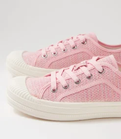 Women I LOVE BILLY Sneakers-Derozen Pink Shimmer Fabric Sneakers