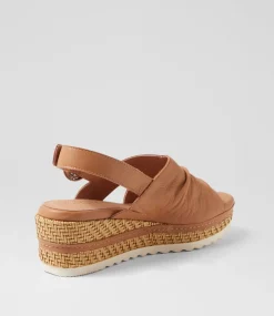 Women SUPERSOFT Comfort|Sandals-Devie Camel Weave Leather Sandals