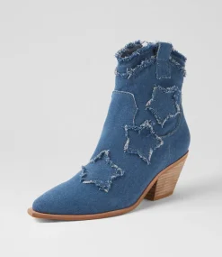 Women TOP END Boots-Dibi Denim Fabric Ankle Boots