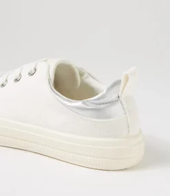 Women I LOVE BILLY Sneakers-Dikembe White Canvas Sneakers