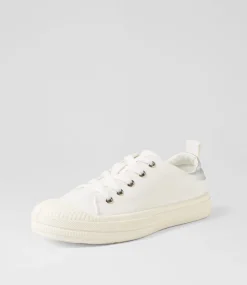 Women I LOVE BILLY Sneakers-Dikembe White Canvas Sneakers