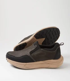 COLORADO Casuals-Dion Charcoal Nubuck Lace Up Flats