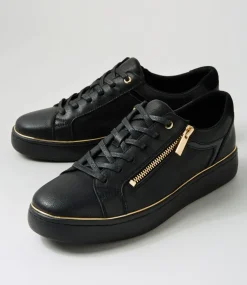Women DIANA FERRARI Sneakers-Dions Black Gold Mix Sneakers